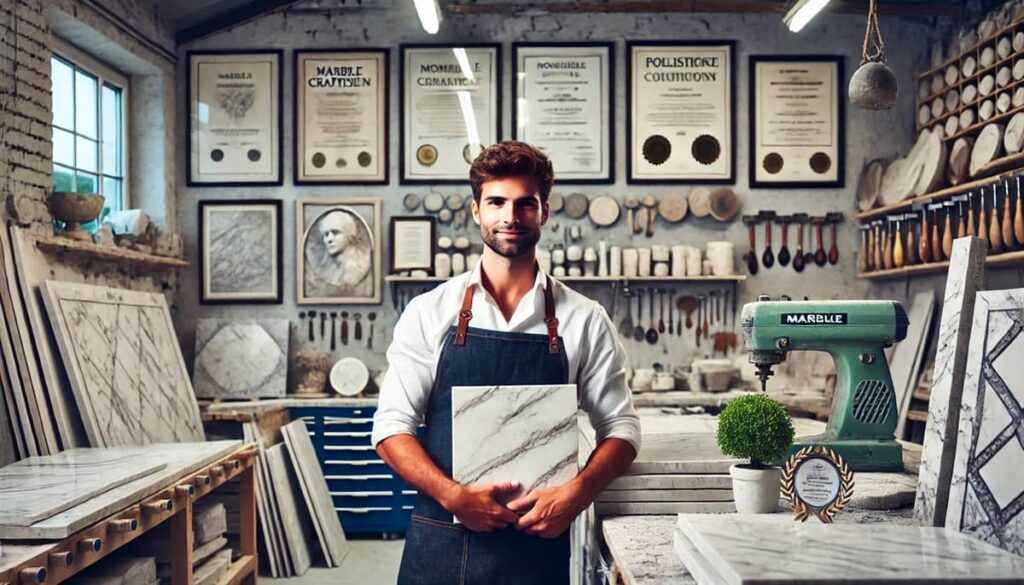 Marmista con certificazioni e premi a Milano