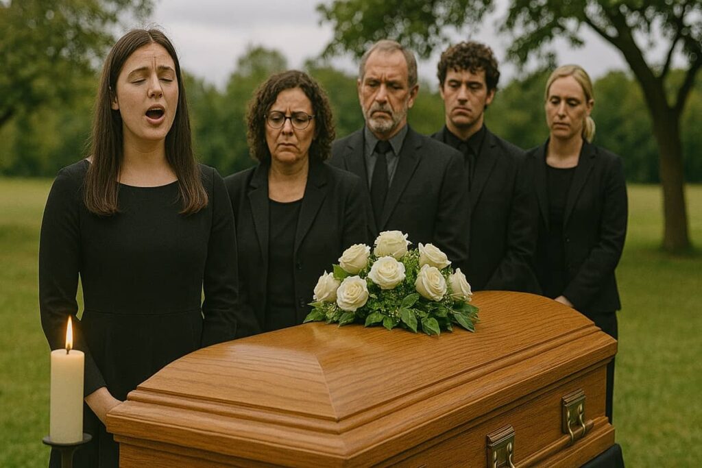 musica in un funerale laico