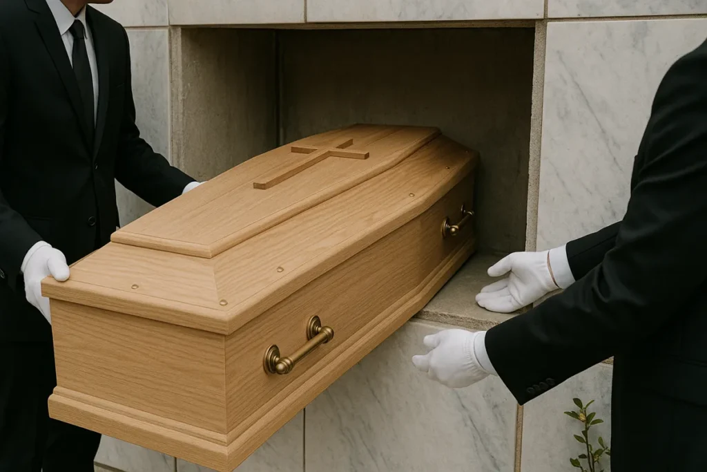 Foto di un funerale semplice