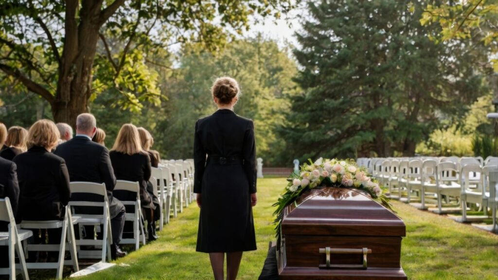 Foto di un funerale civile