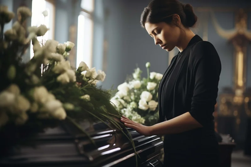 Funerale al pomeriggio dentro una chiesa